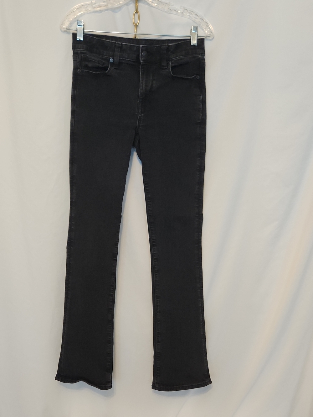 American Eagle High-Rise Skinny Kick Black Jeans -4R